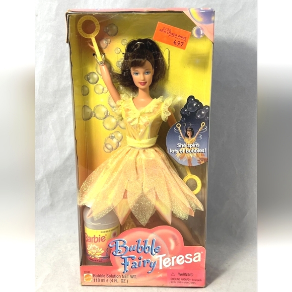 3/$24 1998 Barbie Bubble Fairy Teresa - Picture 7 of 7